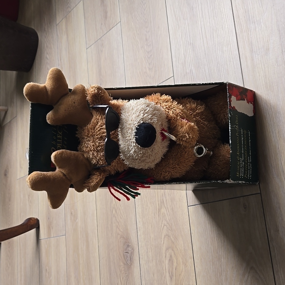 Christmas Sax Playing Reindeer Decoration